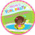 girls pink pool birthday party sticker
