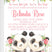 girls pink twin panda baby shower invitations
