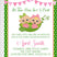 girls pink two peas in a pod baby shower invitations colorful banner design