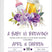 girls purple lavender baby is brewing invitations beer mug shower theme