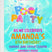 girls summer pool birthday invitations bright beach party theme