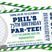 golf ticket birthday invitations green blue sports design