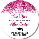 Confetti Graduation Stickers – Personalized Party Favor Labels