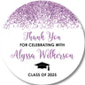 Confetti Graduation Stickers – Personalized Party Favor Labels
