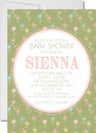 green floral baby shower invitations garden theme