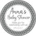 grey anchor baby shower sticker with classic nautical design