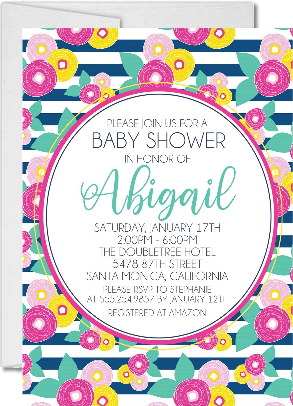 groovy floral baby shower invitations bright vintage theme