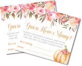 Fall Pumpkin Guess How Many Baby Shower Game