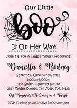 halloween baby shower  pink spooky theme