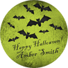 halloween bat flying sticker favor label
