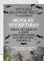 halloween birthday party invitations spooky graveyard design
