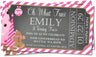 holiday ticket invitation cards girls birthday party style