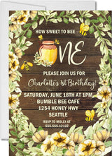 how sweet to bee one invitations rustic greenery theme