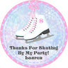 ice skate birthday labels