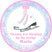 ice skate birthday sticker with pastel pink winter theme