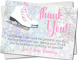 ice skating birthday thank you cards winter snowflake design