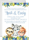 jungle animal baby shower invitations sloth monkey theme