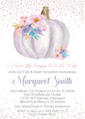 lavender pumpkin baby shower invitations pastel autumn watercolor design