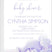 lavender watercolor baby shower invitations minimalist theme