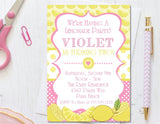 Pink Lemonade Birthday Party Invitations