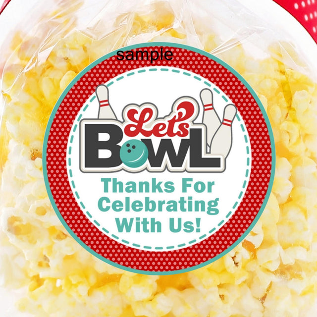 lets bowl bowling birthday stickers