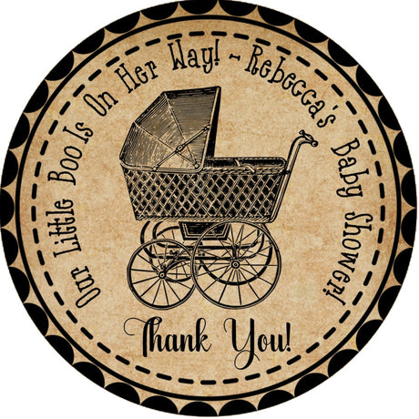 little boo is on the way halloween baby shower favor sticker