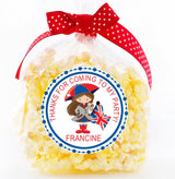 london girl birthday sticker with umbrella