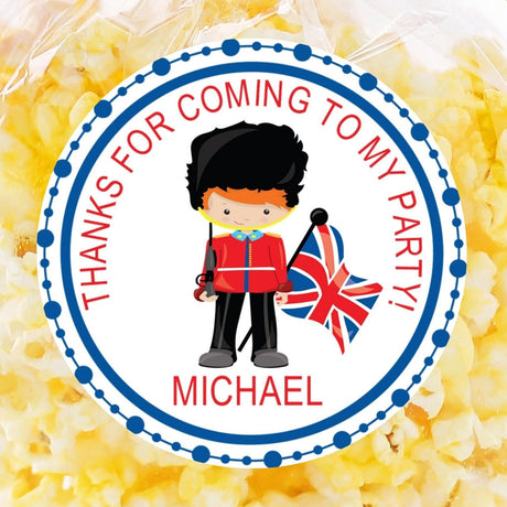 london guard birthday sticker with flag