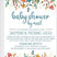 long distance baby shower invitations with matching return address labels