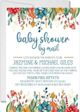 long distance baby shower invitations with matching return address labels