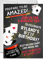 magic birthday party invitations magician hat design