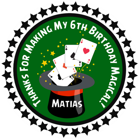 Magician Birthday Stickers