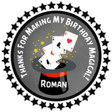 Magician Birthday Stickers