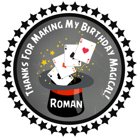Magician Birthday Stickers