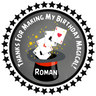 Magician Birthday Stickers