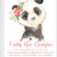 modern girls panda bear baby shower invitation cards