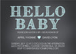 modern sip and see invitations black light blue design