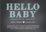 modern sip and see invitations black light blue design