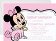 mouse baby shower invitations pink cartoon polka dot design