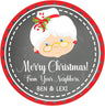 mrs claus christmas personalized gift label