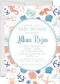 nautical baby shower invitations ocean sea life design