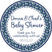 navy nautical anchor baby shower sticker with anchor pattern border
