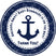 navy whale pattern anchor baby shower favor sticker design