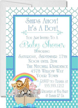 noahs ark baby shower invitations tiffany blue elegant design