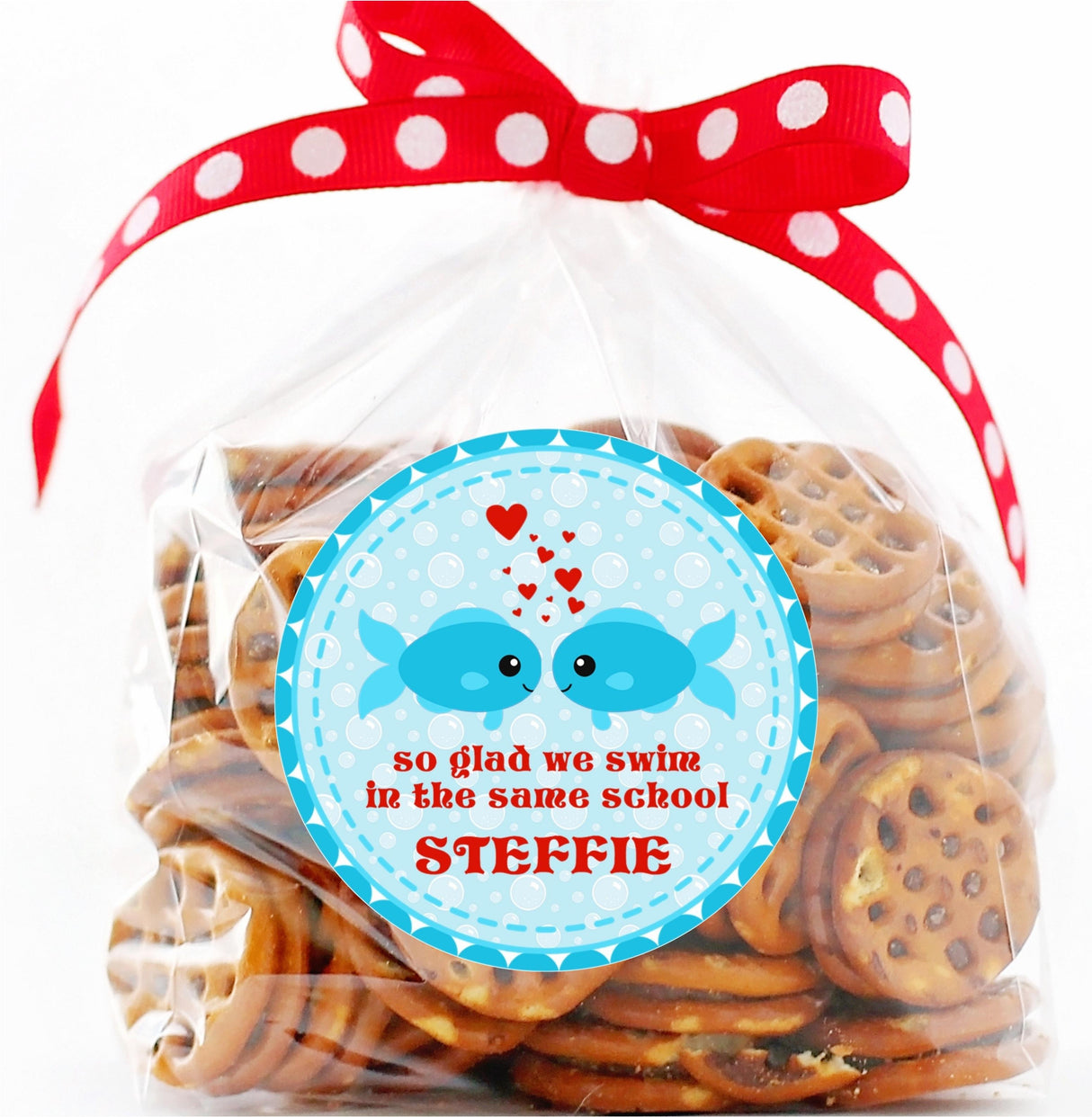 ocean valentine favor sticker