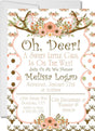 oh deer baby shower invitations woodland antler design