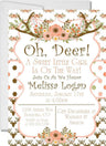 oh deer baby shower invitations woodland antler design