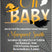 orange gender neutral ghost baby shower invitations october halloween theme