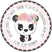 panda baby shower sticker with floral crown and bamboo design personalized thank you layout