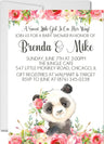 panda bear baby shower invitation cards